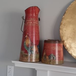 Matching set of home decor metal fixtures